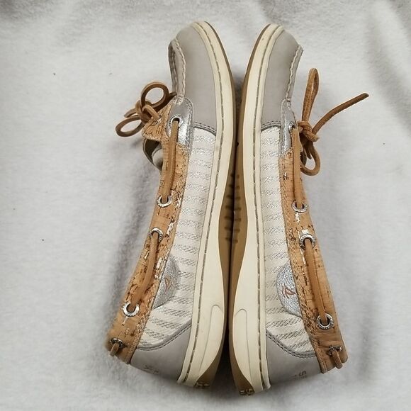 SPERRY TOP-SIDER WOMENS ANGELFISH SPARKLEY GRAY SZ 7.5 - Picture 6 of 8